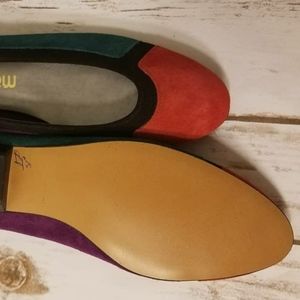 Authentic 80' and 90's Color Block sassy flats
